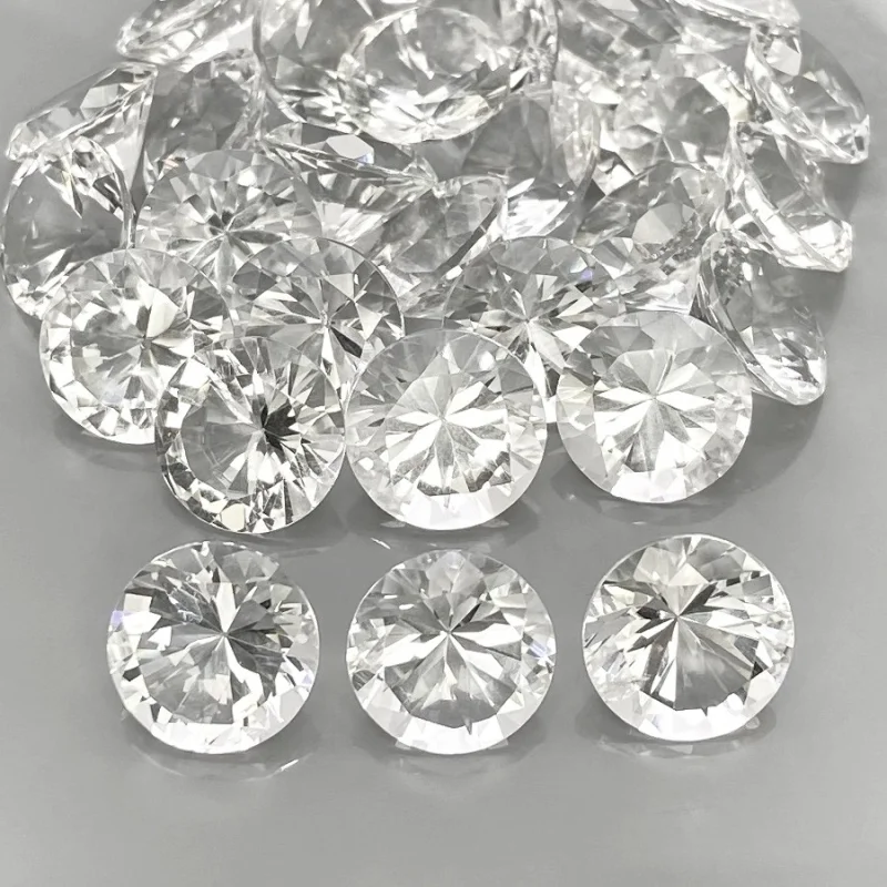 165.20 Cts. Crystal Quartz 12mm Diamond Cut Round Shape AAA Grade Gemstones Parcel - Total 30 Pcs.