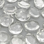 67.30 Carat Crystal Quartz 13-15mm Rose Cut Irregular Shape AAA Grade Gemstones Parcel - Total 19 Pcs.