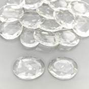 67.30 Carat Crystal Quartz 13-15mm Rose Cut Irregular Shape AAA Grade Gemstones Parcel - Total 19 Pcs.