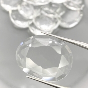 156.15 Carat Crystal Quartz 20-24mm Rose Cut Irregular Shape AAA Grade Gemstones Parcel - Total 15 Pcs.