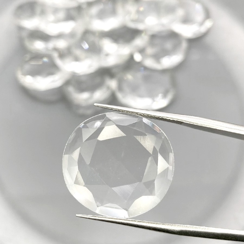 155.60 Carat Crystal Quartz 18-20mm Rose Cut Irregular Shape AAA Grade Gemstones Parcel - Total 20 Pcs.