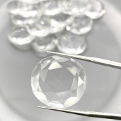 155.60 Carat Crystal Quartz 18-20mm Rose Cut Irregular Shape AAA Grade Gemstones Parcel - Total 20 Pcs.