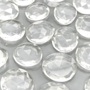155.60 Carat Crystal Quartz 18-20mm Rose Cut Irregular Shape AAA Grade Gemstones Parcel - Total 20 Pcs.