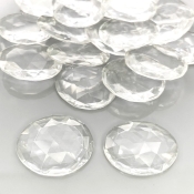 155.60 Carat Crystal Quartz 18-20mm Rose Cut Irregular Shape AAA Grade Gemstones Parcel - Total 20 Pcs.