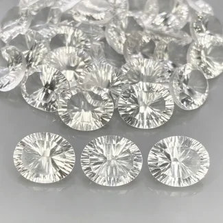  138.30 Cts. Crystal Quartz 12x10mm Diamond Cut Oval Shape AAA Grade Gemstones Parcel - Total 32 Pcs.