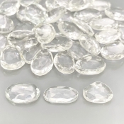 85.25 Cts. White Topaz 9-12mm Rose Cut Irregular Shape AAA Grade Gemstones Parcel - Total 40 Pcs.