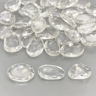 85.25 Cts. White Topaz 9-12mm Rose Cut Irregular Shape AAA Grade Gemstones Parcel - Total 40 Pcs.