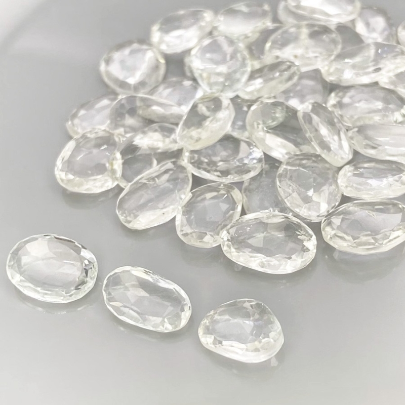85.25 Cts. White Topaz 9-12mm Rose Cut Irregular Shape AAA Grade Gemstones Parcel - Total 40 Pcs.