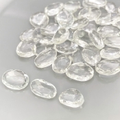 85.25 Cts. White Topaz 9-12mm Rose Cut Irregular Shape AAA Grade Gemstones Parcel - Total 40 Pcs.