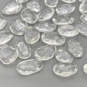 85.25 Cts. White Topaz 9-12mm Rose Cut Irregular Shape AAA Grade Gemstones Parcel - Total 40 Pcs.