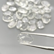 85.25 Cts. White Topaz 9-12mm Rose Cut Irregular Shape AAA Grade Gemstones Parcel - Total 40 Pcs.