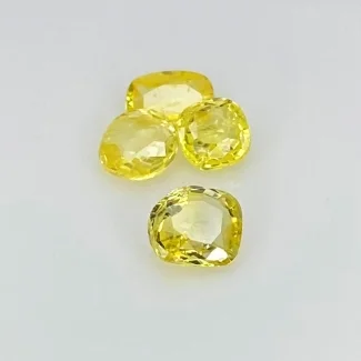 3.70 Cts. Yellow Sapphire 0.85-1Cts. Faceted Mix Shape A Grade Gemstones Parcel - Total 4 Pcs.