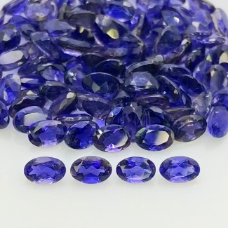 44.90 Cts. Iolite 6x4mm Faceted Oval Shape AA Grade Gemstones Parcel - Total 115 Pcs.