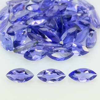 20.50 Cts. Iolite 8x4mm Faceted Marquise Shape AAA Grade Gemstones Parcel - Total 44 Pcs.