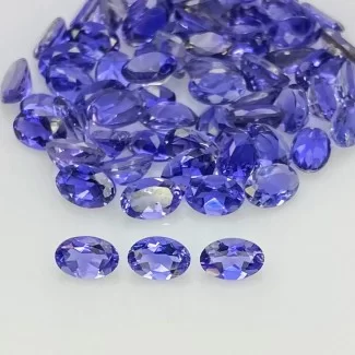 26.70 Cts. Iolite 6x4mm Faceted Oval Shape AAA Grade Gemstones Parcel - Total 65 Pcs.