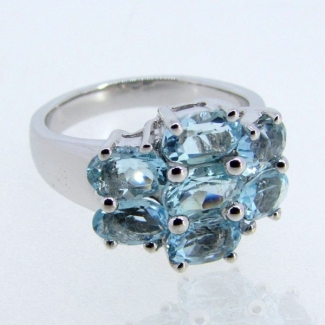 Swiss-Blue Topaz 925 Sterling Silver Ring