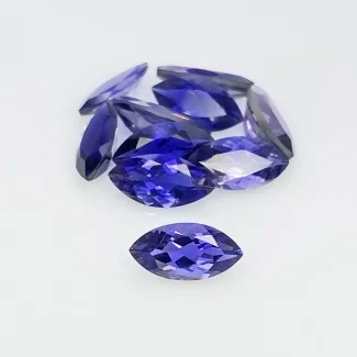 8.65 Cts. Iolite 10x5mm Faceted Marquise Shape AAA Grade Gemstones Parcel - Total 10 Pcs.