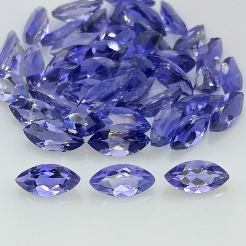 20.55 Cts. Iolite 8x4mm Faceted Marquise Shape AAA Grade Gemstones Parcel - Total 44 Pcs.
