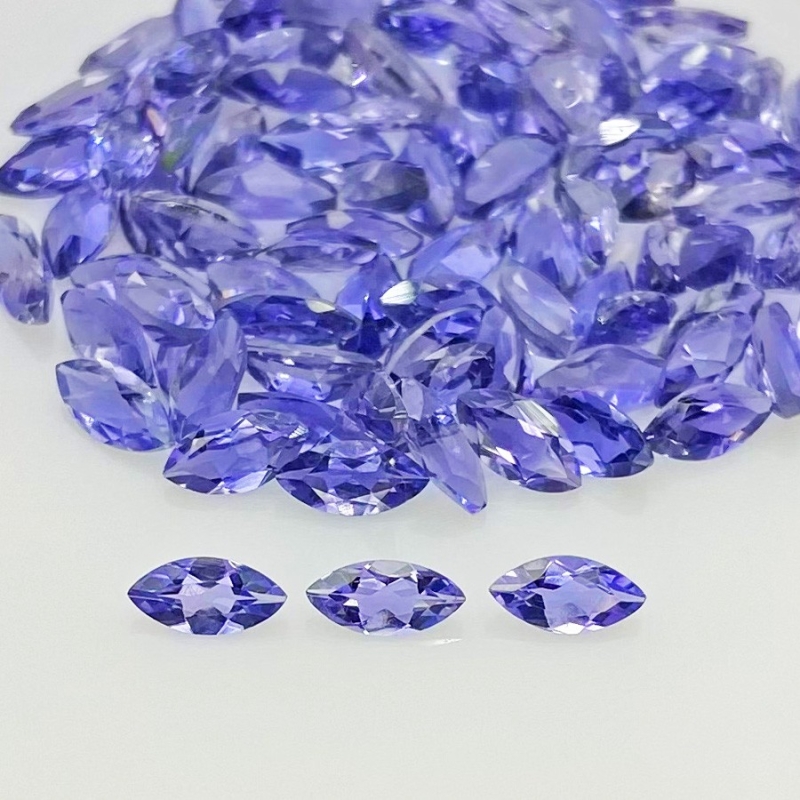 20.10 Cts. Iolite 6x3mm Faceted Marquise Shape AAA Grade Gemstones Parcel - Total 90 Pcs.