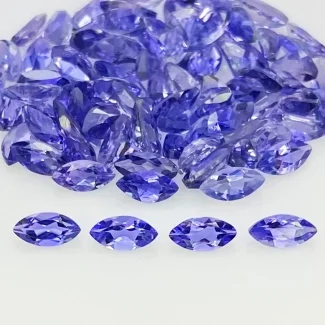20.50 Cts. Iolite 6x3mm Faceted Marquise Shape AAA Grade Gemstones Parcel - Total 90 Pcs.