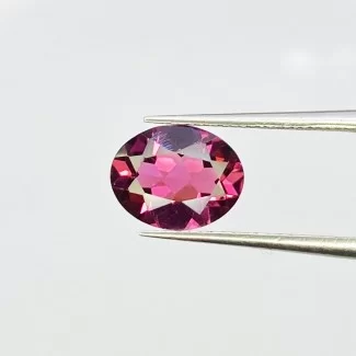  2.24 Cts. Rubellite Tourmaline 10X8mm Faceted Oval Shape AA+ Grade Loose Gemstone - Total 1 Pc.