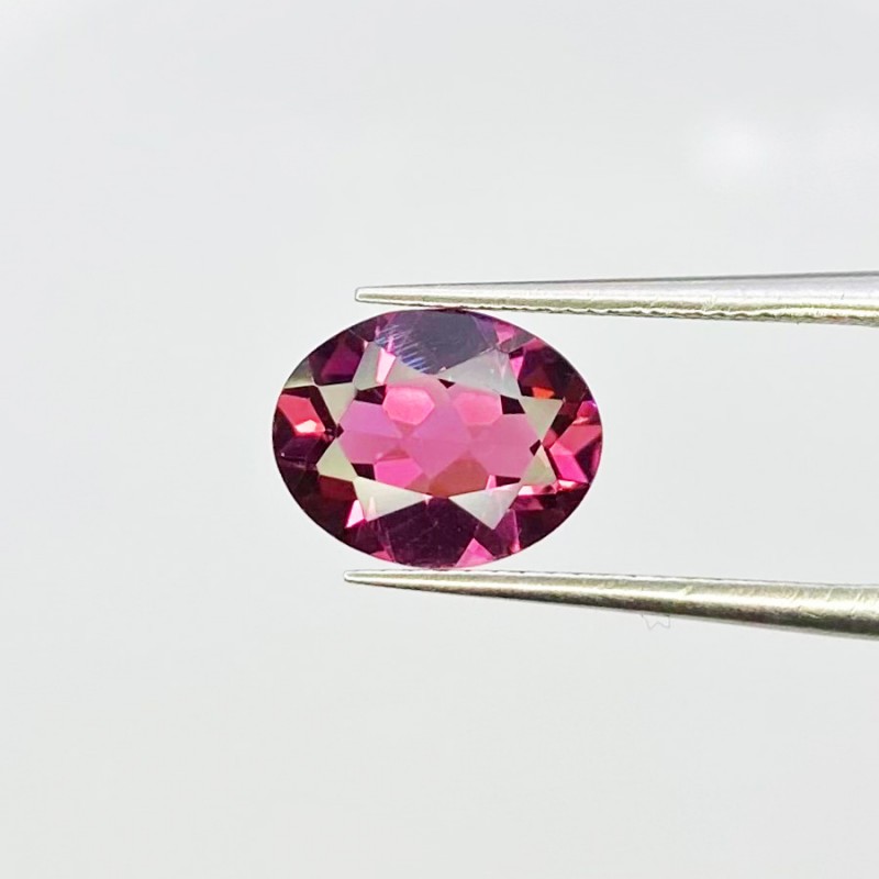  2.24 Cts. Rubellite Tourmaline 10X8mm Faceted Oval Shape AA+ Grade Loose Gemstone - Total 1 Pc.