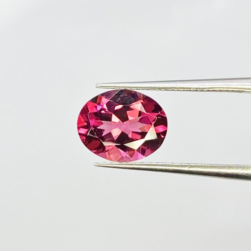  2.27 Cts. Pink Tourmaline 10X8mm Faceted Oval Shape AAA Grade Loose Gemstone - Total 1 Pc.