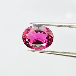  2.48 Cts. Rubellite Tourmaline 10X8mm Faceted Oval Shape AA+ Grade Loose Gemstone - Total 1 Pc.