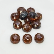 51.15 Carat Whisky Quartz 10mm Rose Cut Round Shape AAA Grade Cabochons Parcel - Total 13 Pcs.