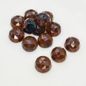 51.15 Carat Whisky Quartz 10mm Rose Cut Round Shape AAA Grade Cabochons Parcel - Total 13 Pcs.