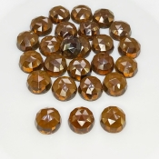 98.60 Carat Whisky Quartz 10mm Rose Cut Round Shape AAA Grade Cabochons Parcel - Total 25 Pcs.