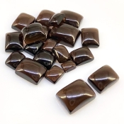 122.65 Carat Smoky Quartz 7x5-16x12mm Smooth Cushion Shape AAA Grade Cabochons Parcel - Total 20 Pcs.