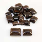122.65 Carat Smoky Quartz 7x5-16x12mm Smooth Cushion Shape AAA Grade Cabochons Parcel - Total 20 Pcs.
