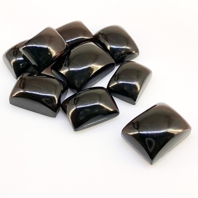 175 Carat Smoky Quartz 16x12-20x15mm Smooth Cushion Shape AAA Grade Cabochons Parcel - Total 9 Pcs.
