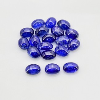 30.40 Cts. Kyanite 8x6mm Smooth Oval Shape AA Grade Cabochons Parcel - Total 16 Pcs.