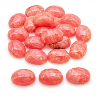 167.15 Cts. Rhodochrosite 14x10mm Smooth Oval Shape AA Grade Cabochons Parcel - Total 21 Pcs.