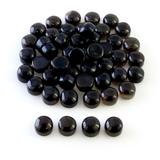 61.75 Carat Smoky Quartz 6mm Smooth Round Shape AA Grade Cabochons Parcel - Total 50 Pcs.