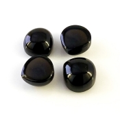 49.10 Carat Smoky Quartz 13.5-15mm Smooth Heart Shape AAA Grade Cabochons Parcel - Total 4 Pcs.