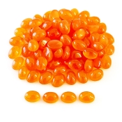 68.65 Carat Carnelian 7x5mm Smooth Oval Shape AA Grade Cabochons Parcel - Total 83 Pcs.