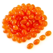 68.65 Carat Carnelian 7x5mm Smooth Oval Shape AA Grade Cabochons Parcel - Total 83 Pcs.