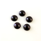 15.24 Carat Rhodolite Garnet 8mm Smooth Round Shape A Grade Cabochons Parcel - Total 5 Pcs.