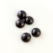 15.24 Carat Rhodolite Garnet 8mm Smooth Round Shape A Grade Cabochons Parcel - Total 5 Pcs.