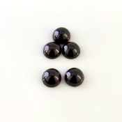 15.24 Carat Rhodolite Garnet 8mm Smooth Round Shape A Grade Cabochons Parcel - Total 5 Pcs.