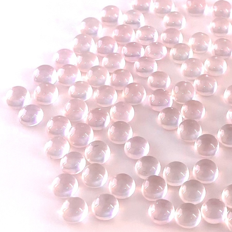 100.25 Cts. Rose Quartz 6mm Smooth Round Shape AA Grade Cabochons Parcel - Total 100 Pcs.