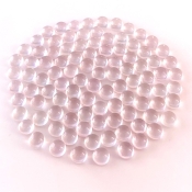 100.25 Cts. Rose Quartz 6mm Smooth Round Shape AA Grade Cabochons Parcel - Total 100 Pcs.