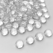 397 Cts. Crystal Quartz 10mm Faceted Round Shape AAA Grade Cabochons Parcel - Total 100 Pcs.