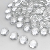 397 Cts. Crystal Quartz 10mm Faceted Round Shape AAA Grade Cabochons Parcel - Total 100 Pcs.