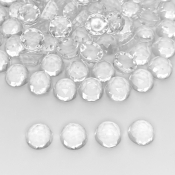 397 Cts. Crystal Quartz 10mm Faceted Round Shape AAA Grade Cabochons Parcel - Total 100 Pcs.