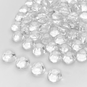 396 Cts. Crystal Quartz 10mm Faceted Round Shape AAA Grade Cabochons Parcel - Total 94 Pcs.