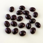 44.3 Carat Rhodolite Garnet 8x6mm Smooth Oval Shape A Grade Cabochons Parcel - Total 20 Pcs.